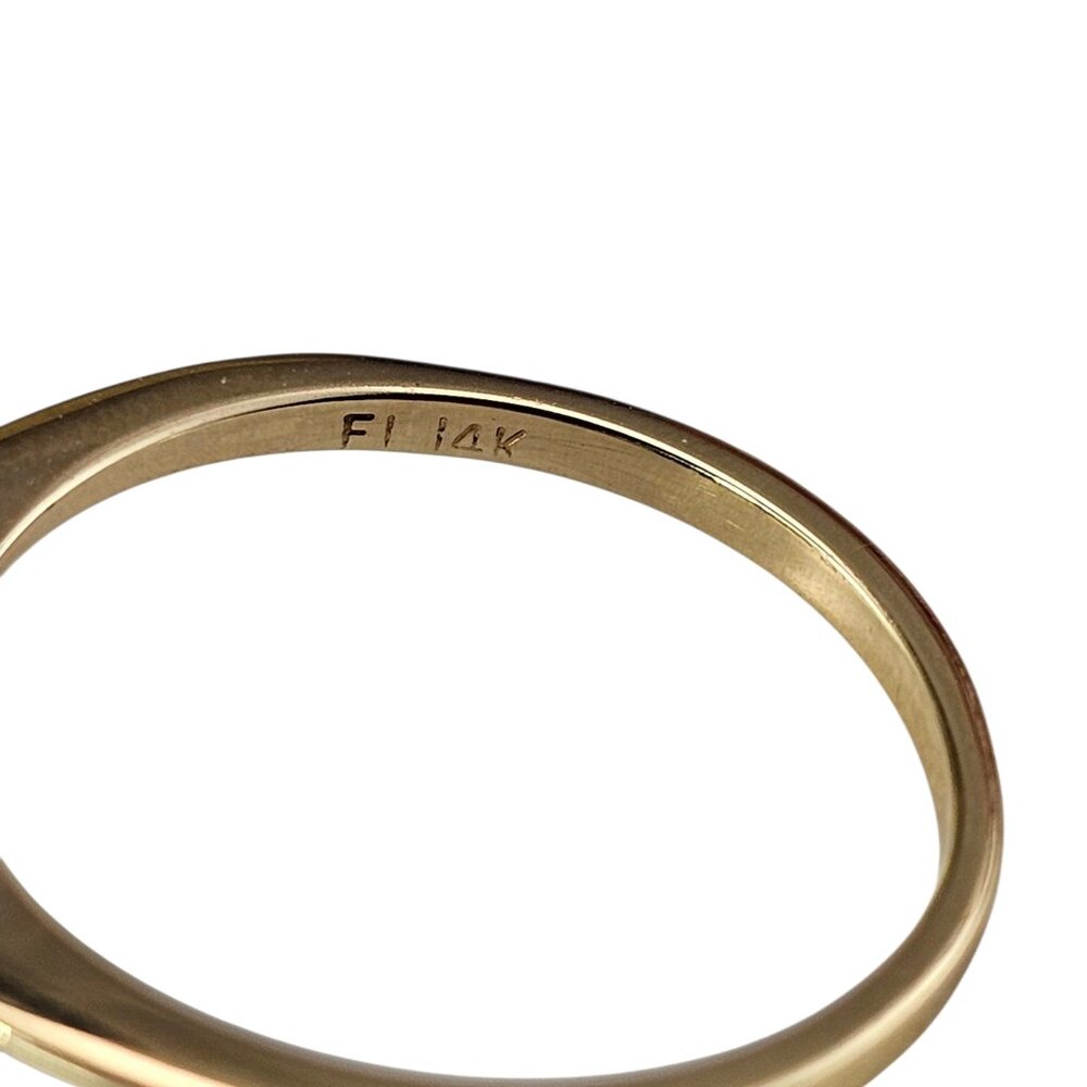 14K Yellow Gold Opal and Diamond Ring Size 6-6.25 #23953 - Picture 5 of 6